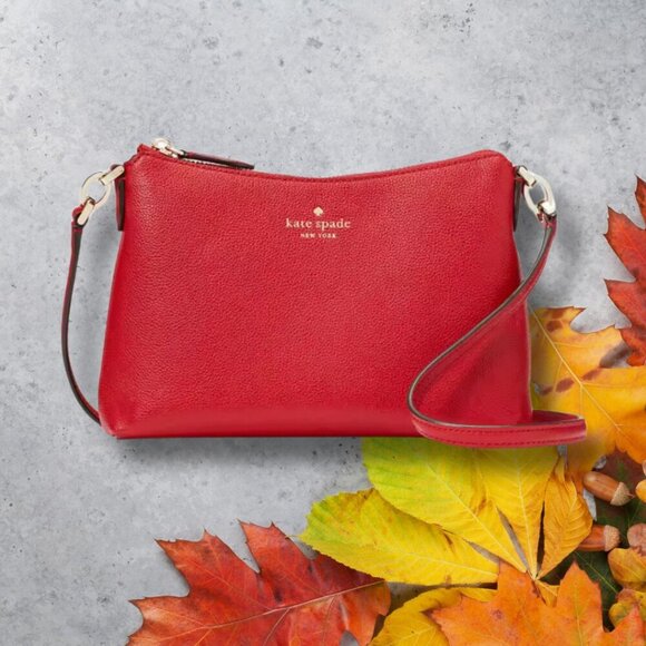 Kate Spade NWT Bailey Crossbody Bag, Candied Cherry (Red) - Textured Leather - Picture 1 of 12